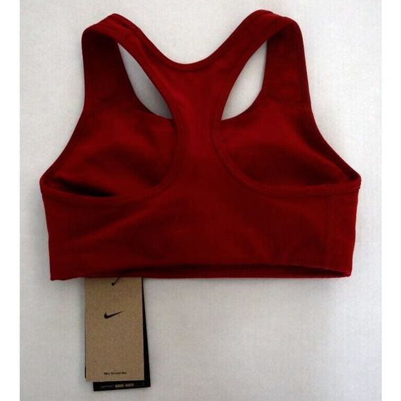 Nike BV3636 Women's Sz XS Red Dri-Fit Swoosh Logo Medium Support Sports Bra - Picture 2 of 7